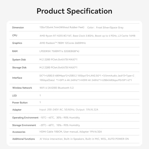 Beelink Mini PC, AMD Ryzen 5500U, 16GB DDR4, 500GB NVMe SSD, Mini Computer for Home and Office, Supports |5G LAN, Triple