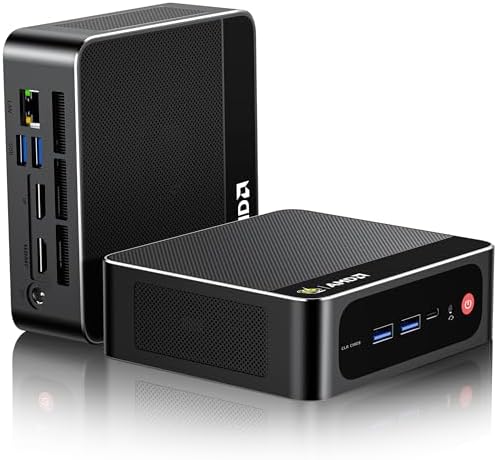 Beelink Mini PC, AMD Ryzen 5500U, 16GB DDR4, 500GB NVMe SSD, Mini Computer for Home and Office, Supports |5G LAN, Triple