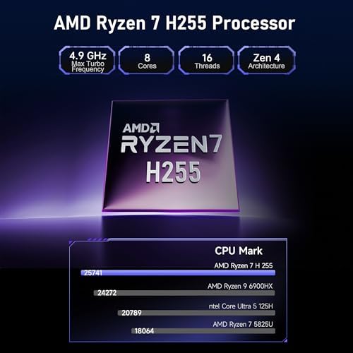 Beelink Mini PC, AMD Ryzen 5500U, 16GB DDR4, 500GB NVMe SSD, Mini Computer for Home and Office, Supports |5G LAN, Triple