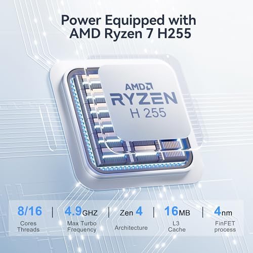 Beelink Mini PC, AMD Ryzen 5500U, 16GB DDR4, 500GB NVMe SSD, Mini Computer for Home and Office, Supports |5G LAN, Triple